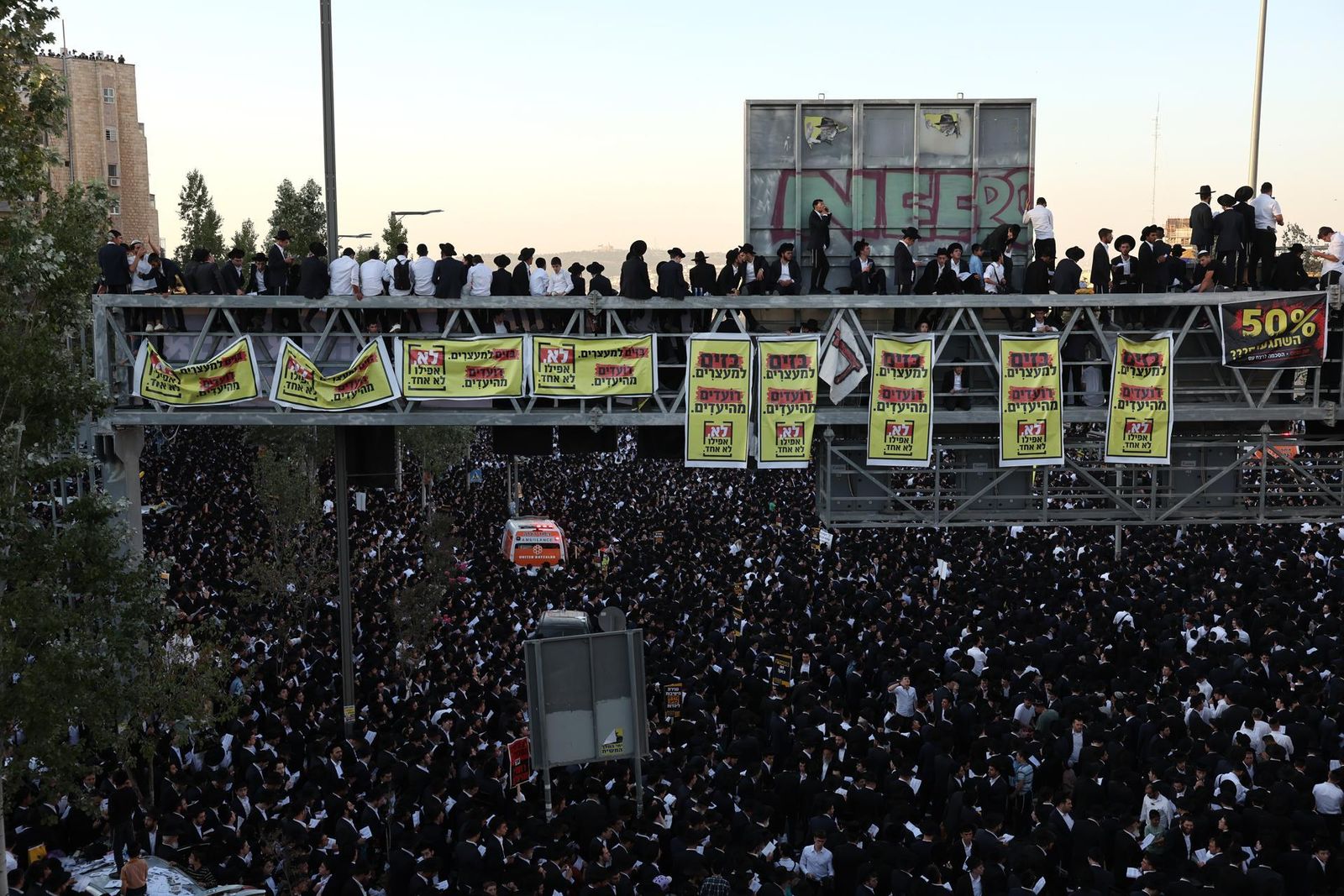 Protesta de ultraortodoxos en Jerusalén