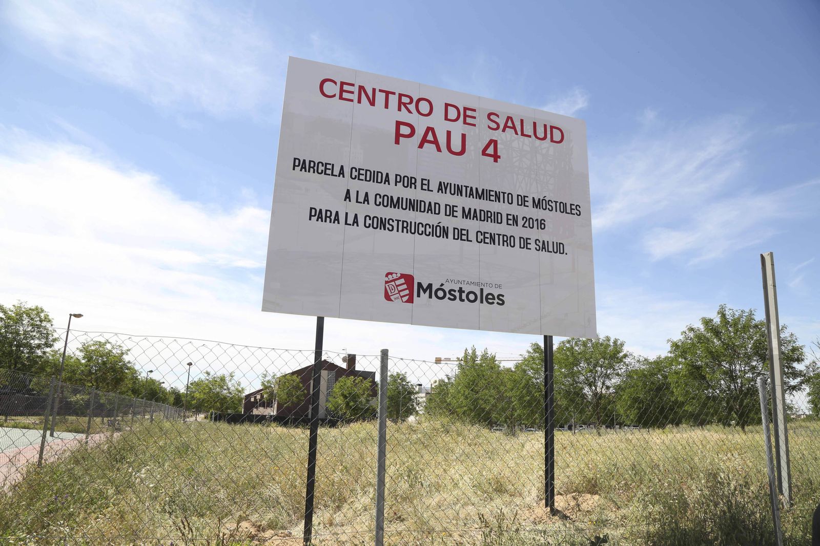 Terrenos cedidos en el PAU-4 de Móstoles para el futuro centro de salud