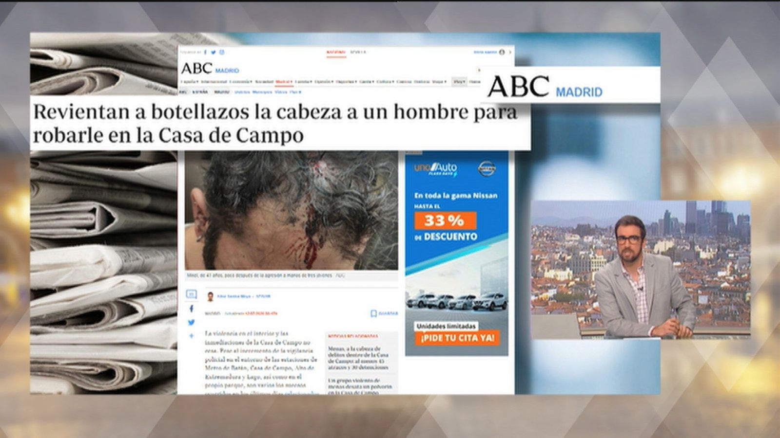 Hieren a un hombre a base de botellazos en la Casa de Campo para robarle el móvil: "Temí por mi vida"