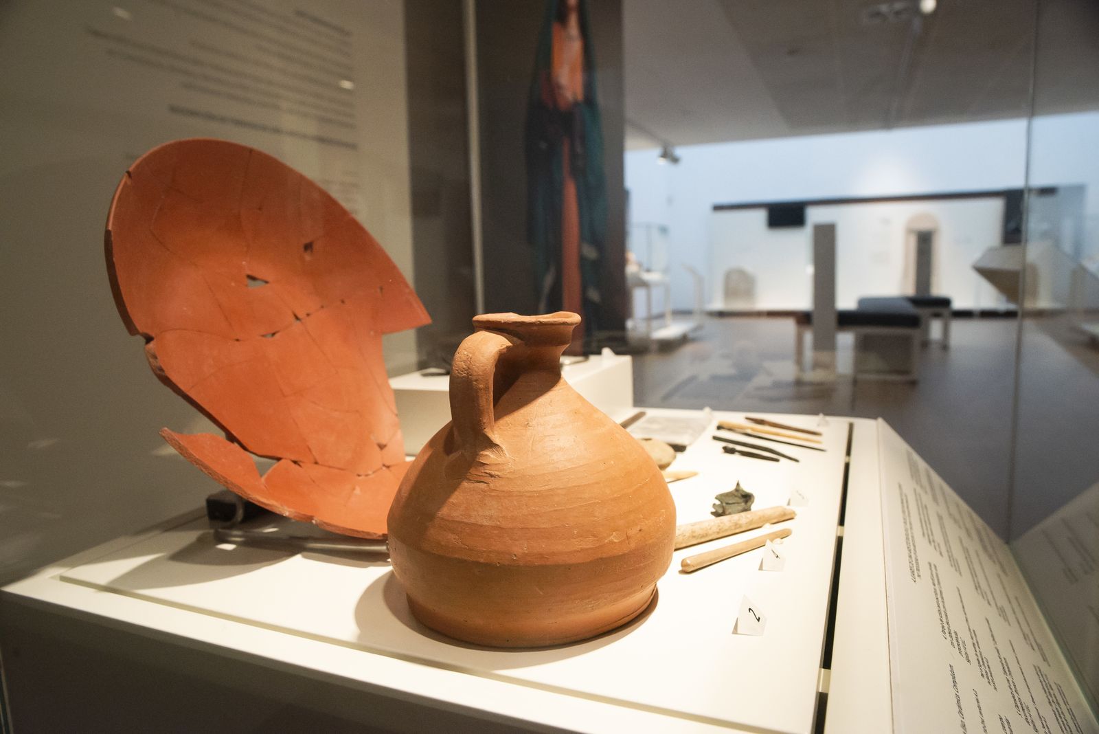 Vestigios romanos expuestos en el Antiquarium de Complutum, en Alcalá de Henares
