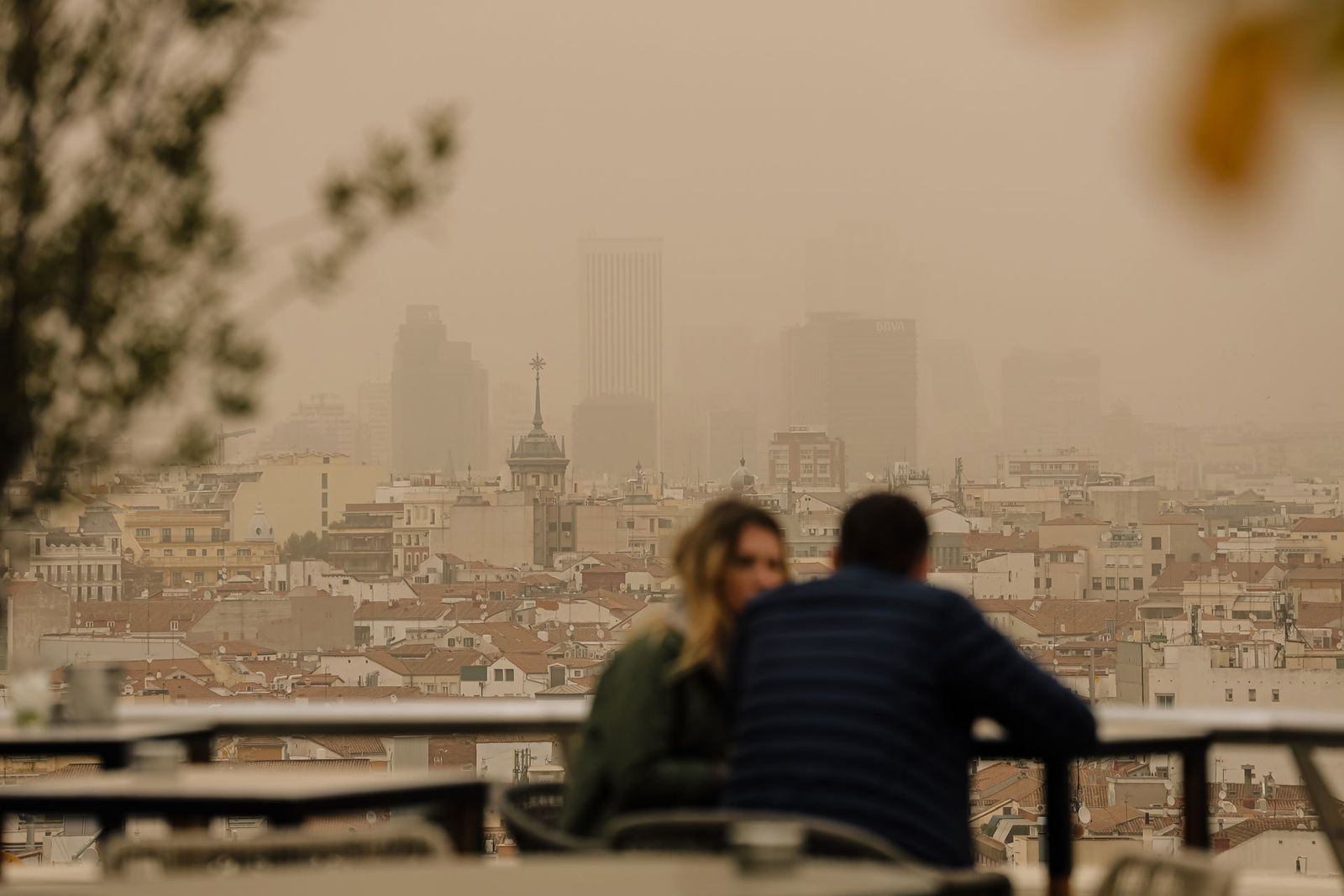 Calima desde la terraza del Círculo de Bellas Artes