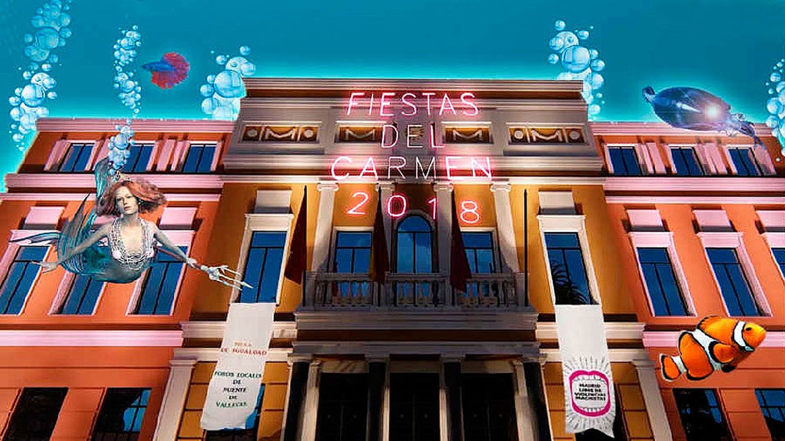 Cartel de las Fiestas del Carmen 2018 en Vallecas