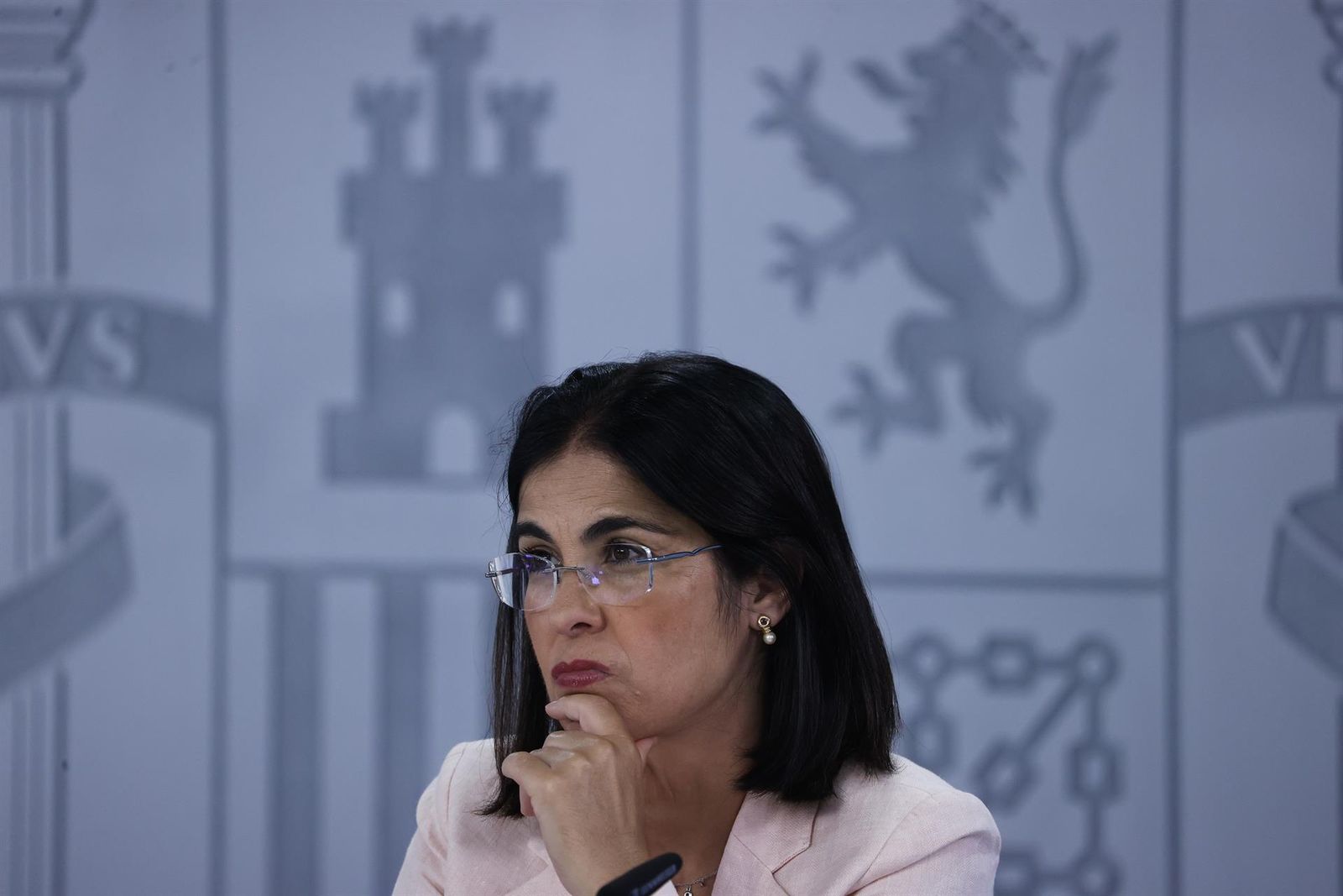 La ministra de Sanidad, Carolina Darias, durante la rueda de prensa posterior a la reunión del Consejo de Ministros