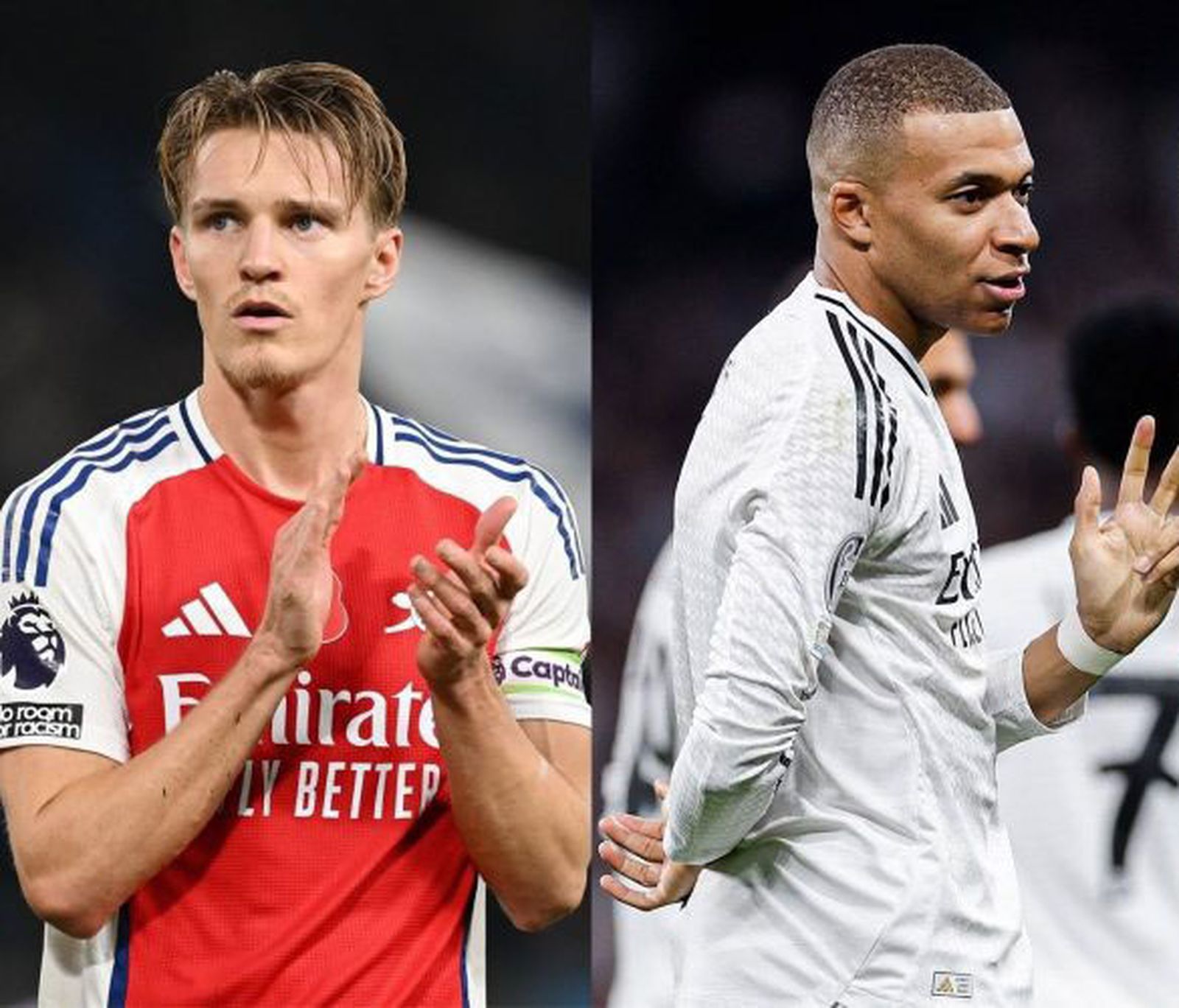 Odegaard y Mbappé
