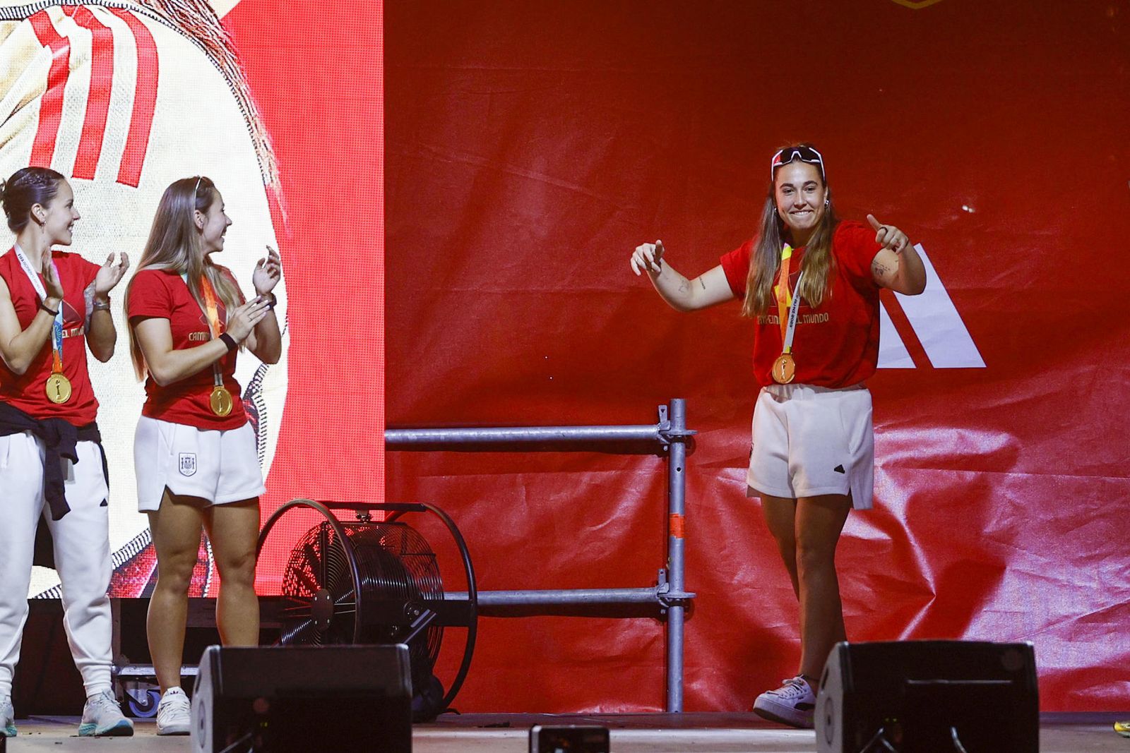 Fiesta de la Selección femenina de fútbol en Madrid tras ganar el Mundial