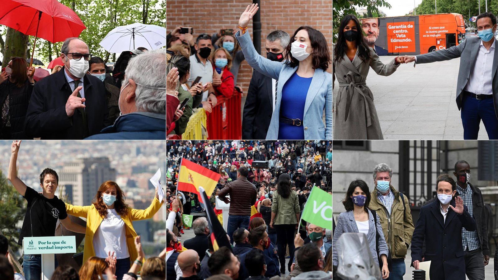 Los candidatos de las elecciones en Madrid siguen con su campaña