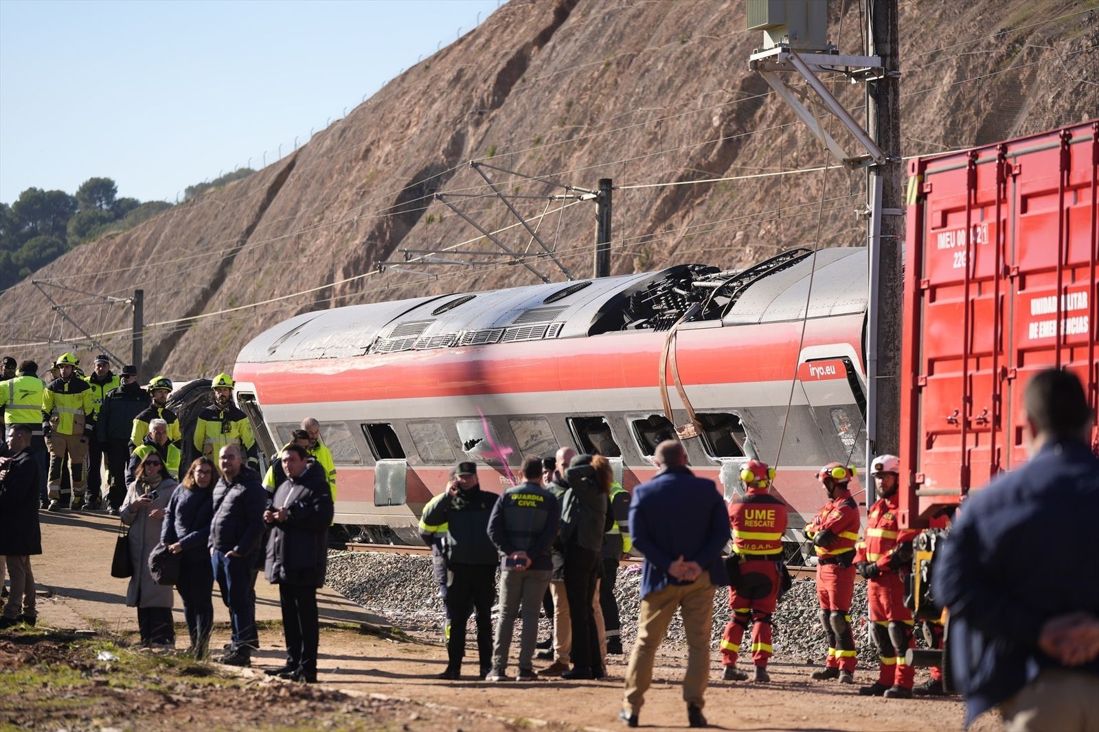 Vagón accidentado en Adamuz