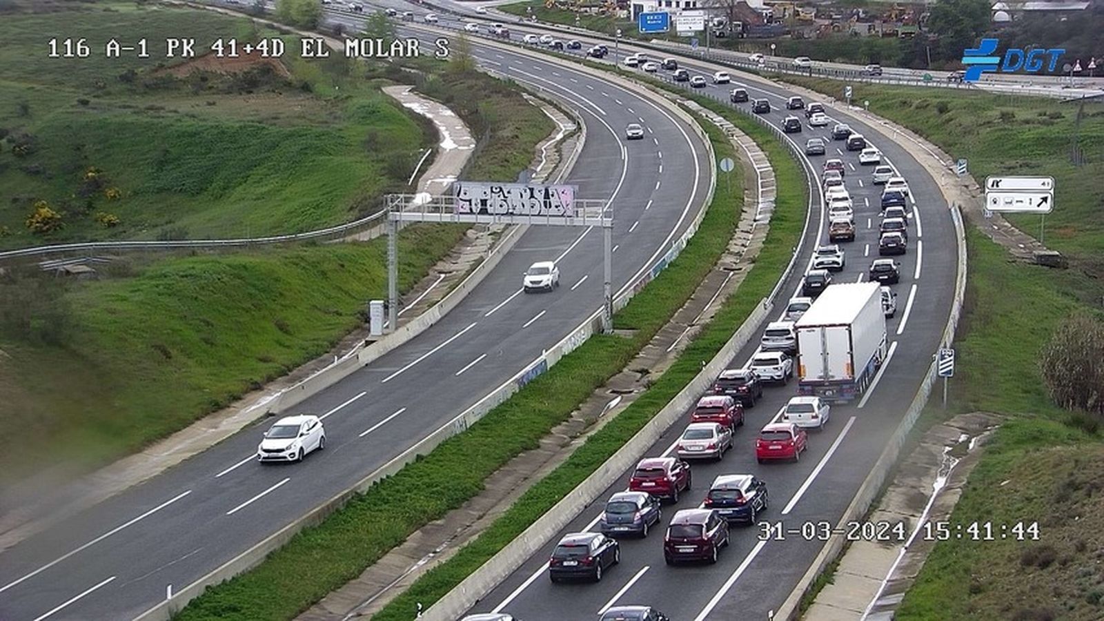 A-1, a la altura de El Molar