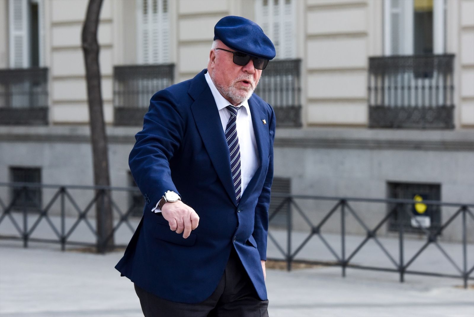 El comisario jubilado José Manuel Villarejo a su llegada a la Audiencia Nacional