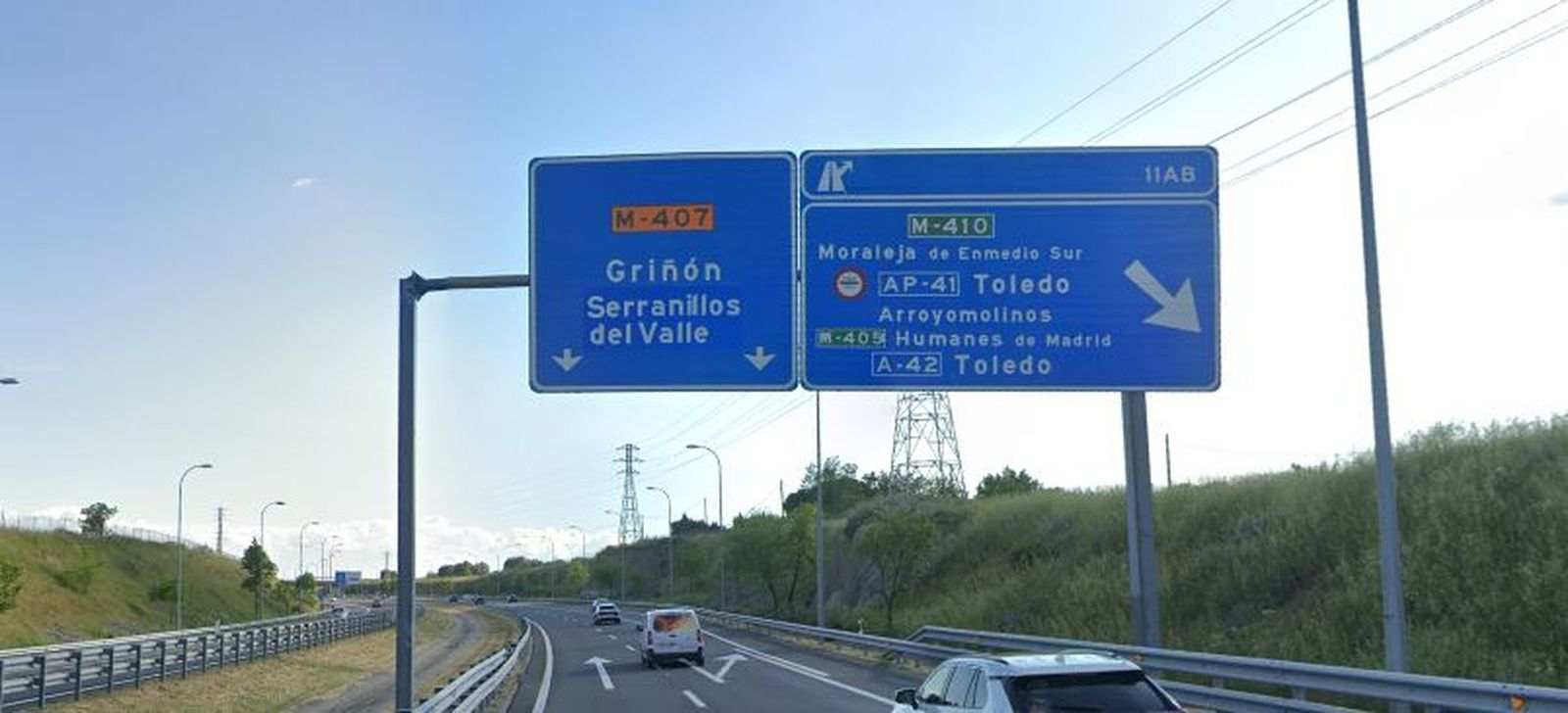 Paneles en la carretera M-407