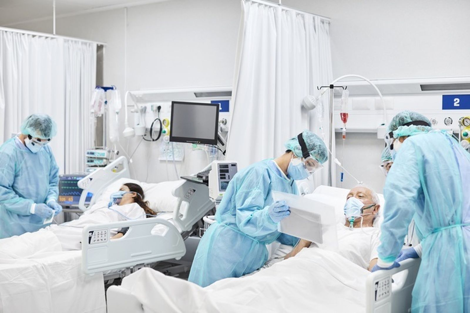 Pacientes de Covid-19 ingresados en un hospital