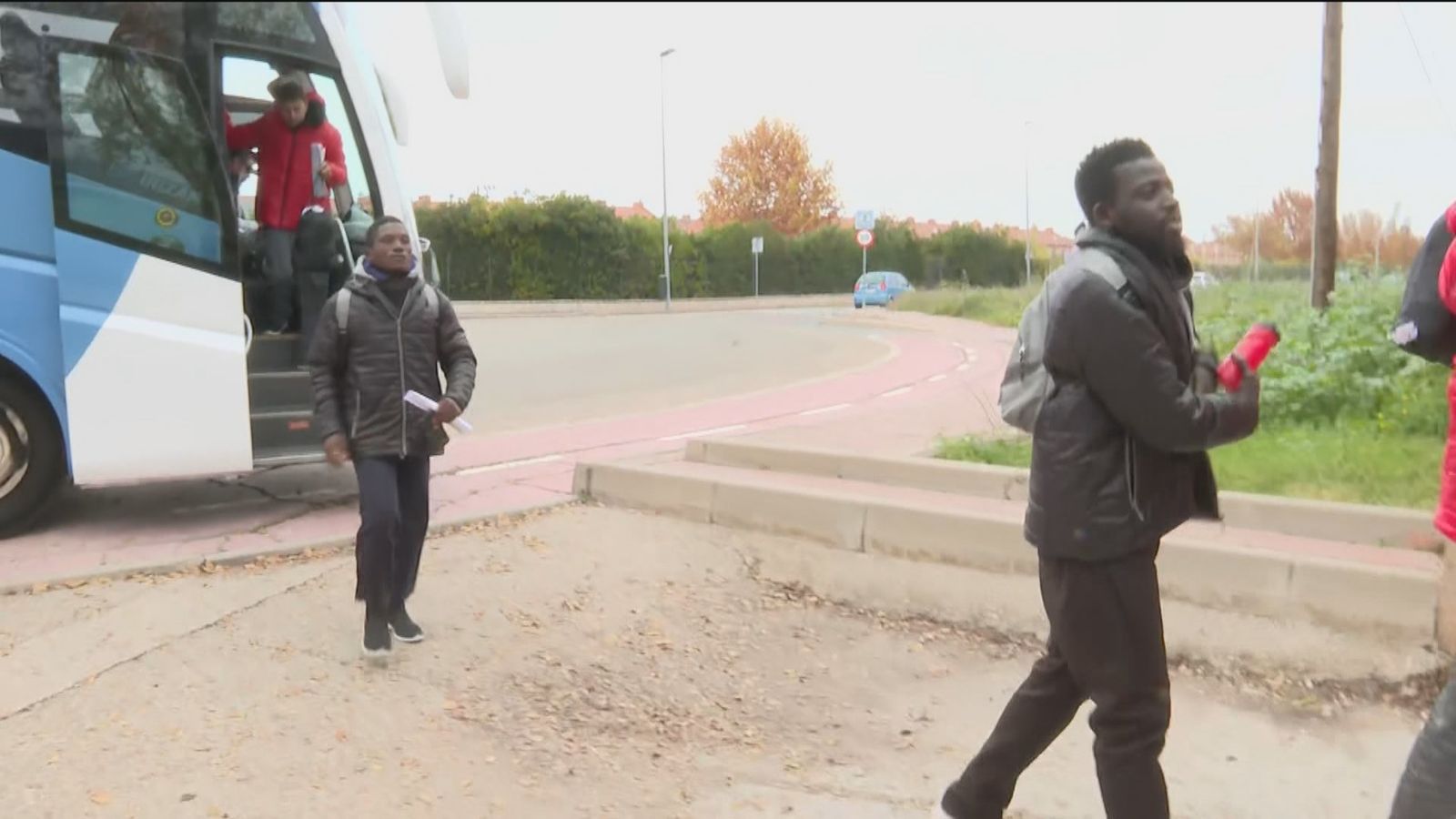 Traslado de migrantes en Madrid