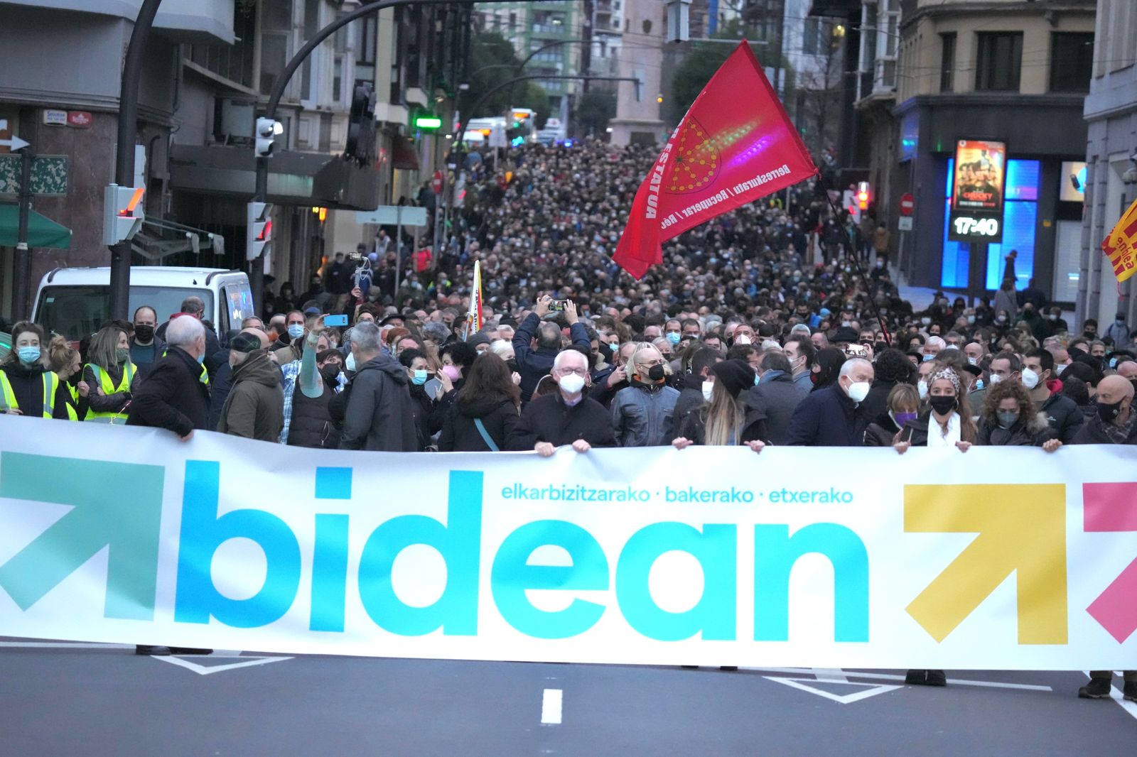 Manifestación en favor de los presos de ETA en Bilbao