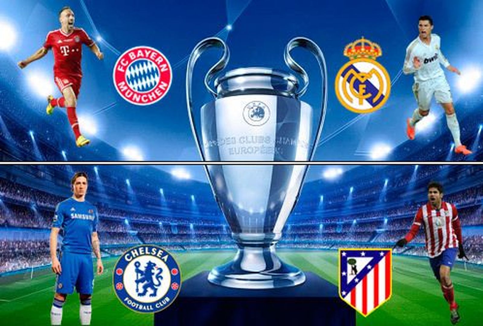 Real Madrid-Bayern Munich y At. Madrid-Chelsea, semifinales