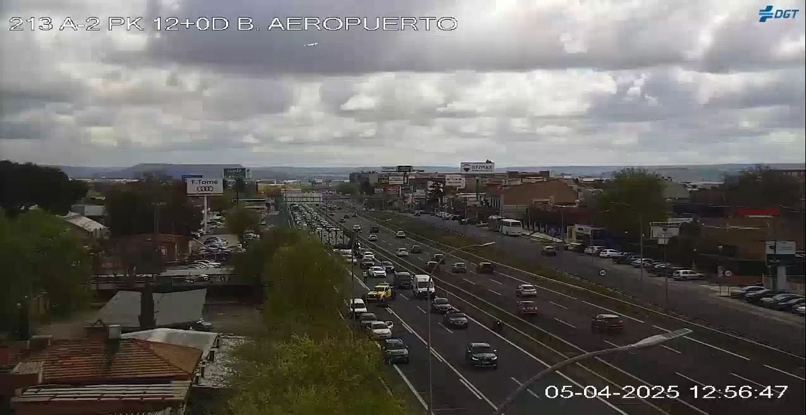 Accidente en la A-2 en Coslada.