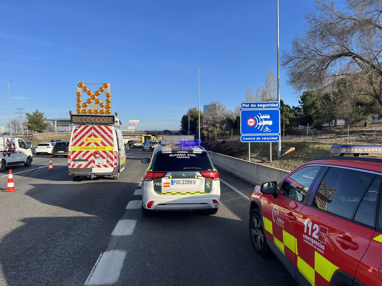 Accidente de tráfico en la A-5