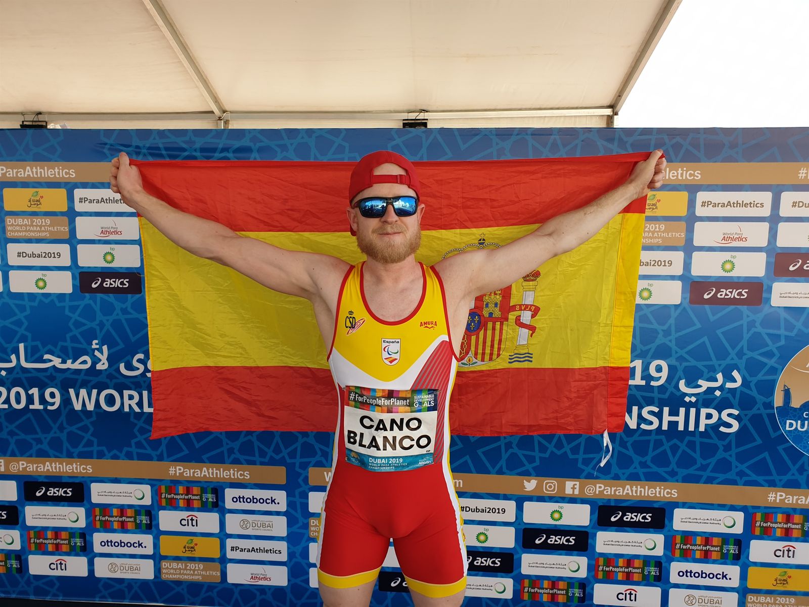 Iván Cano, en el mundial paralímpico de Atletismo de Dubai de 2019