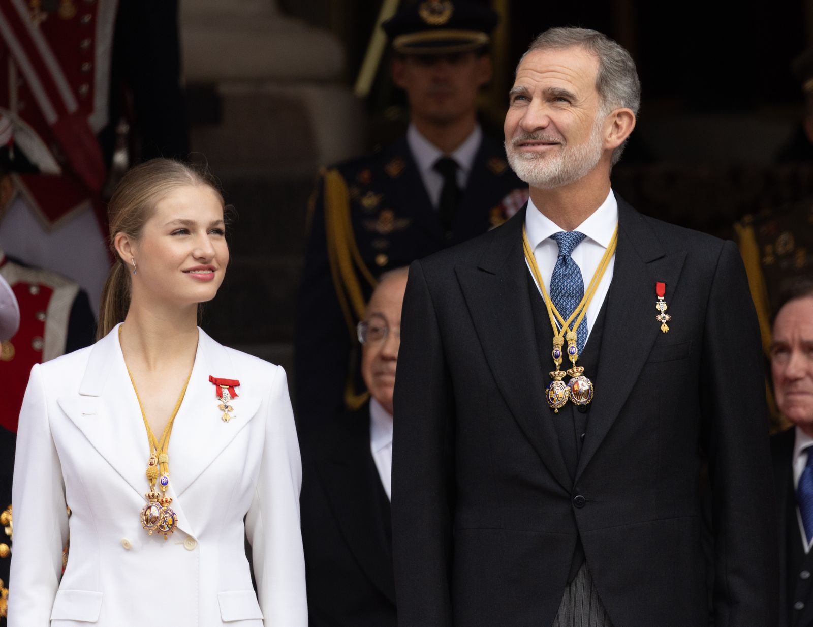 La princesa Leonor y el Rey Felipe VI