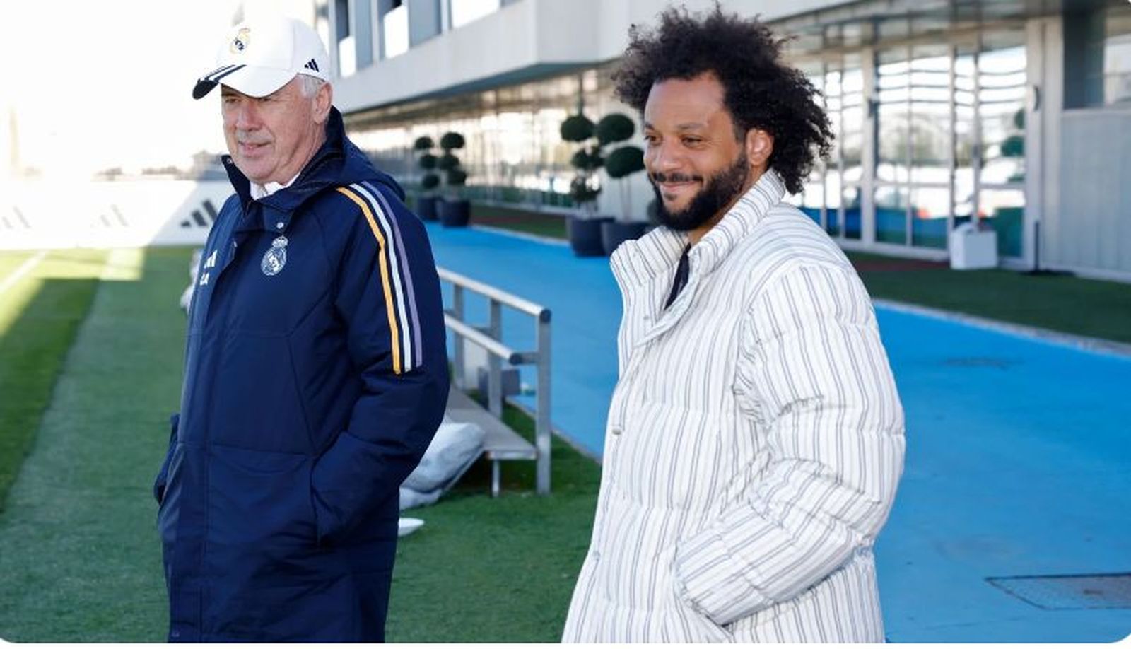 Marcelo visita a la plantilla del Real Madrid: “Veo muy bien al equipo”