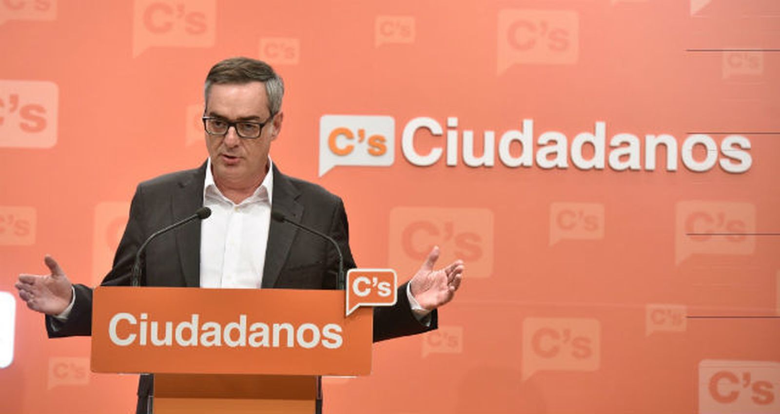 El vicesecretario general de Ciudadanos, José Manuel Villegas, durante su comparecencia en Madrid