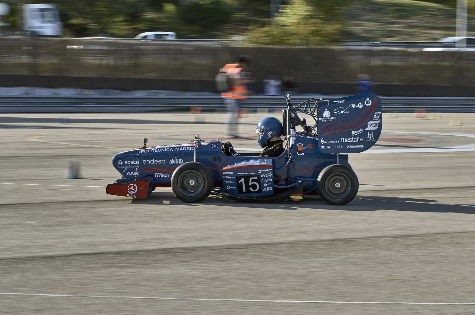 El bólido eléctrico de la Politécnica en la última edición del campeonato Formula Student