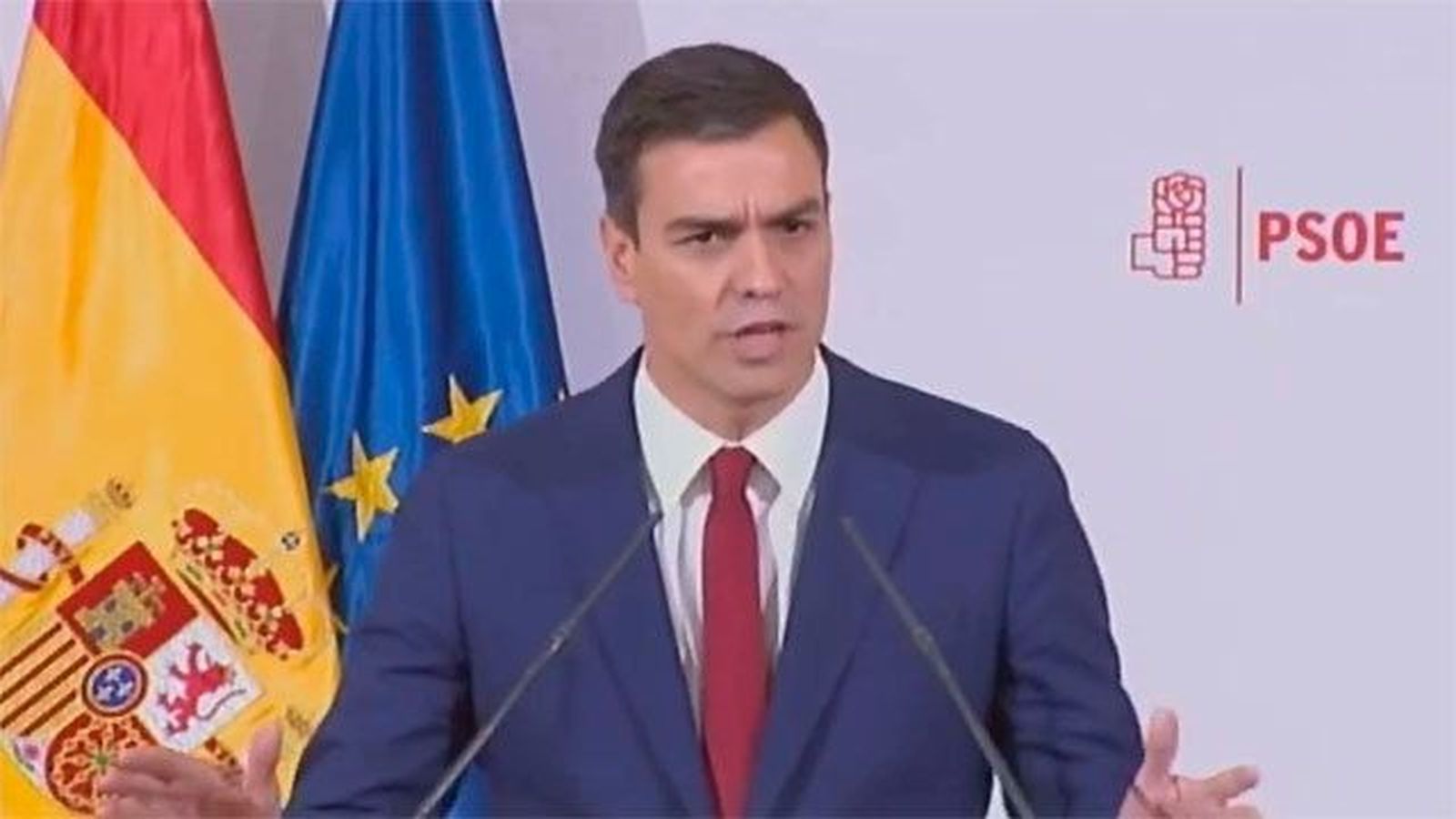 Sánchez exige una respuesta política en Cataluña: "Con la ley sólo no basta"