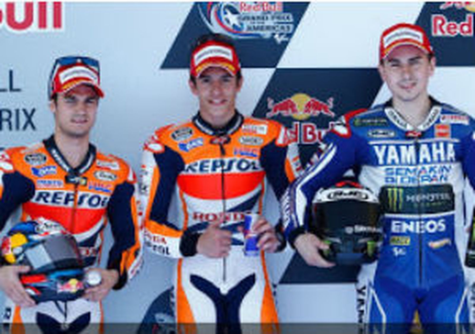 Pedrosa, Márquez y Lorenzo
