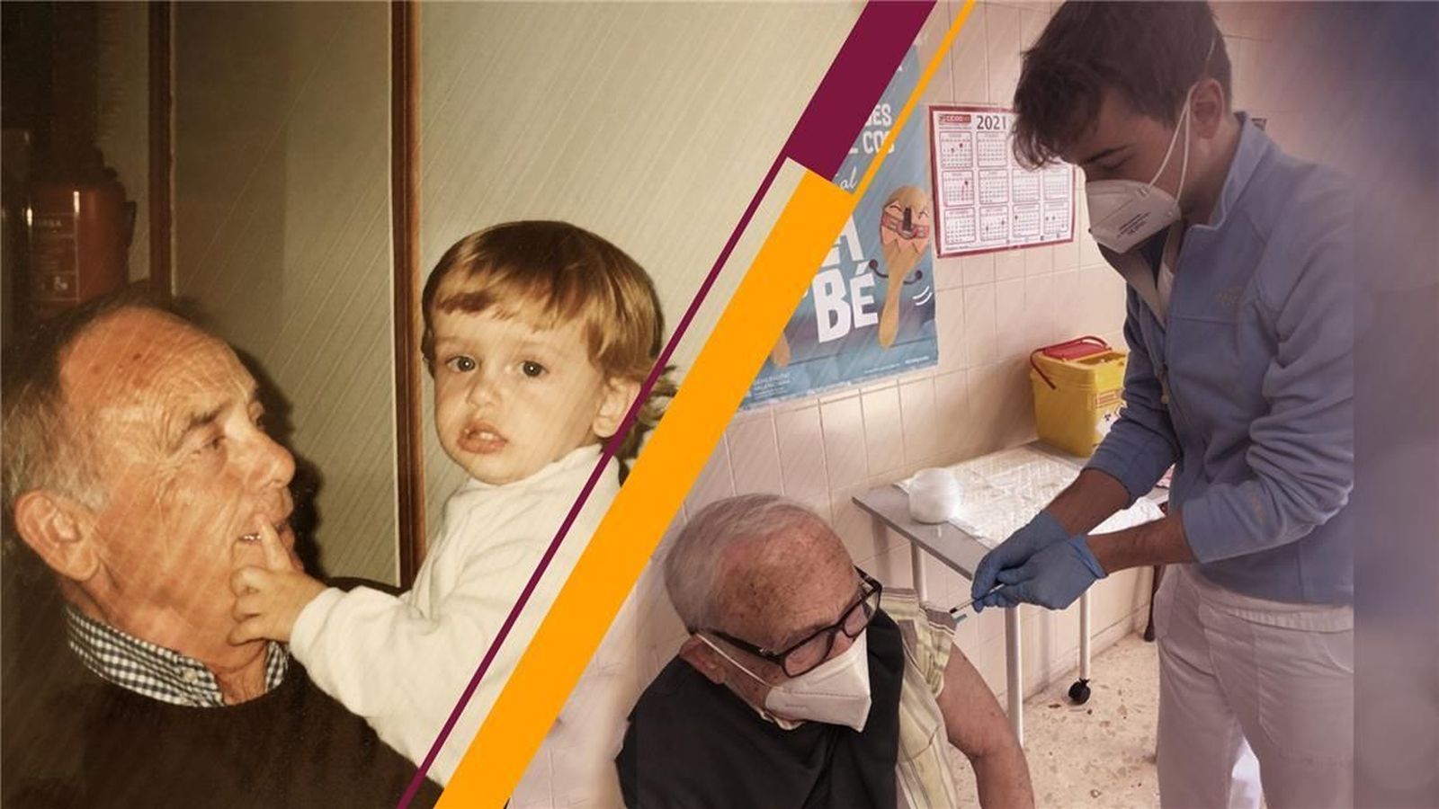 Julián es estudiante de enfermería y ha vacunado a su abuelo contra la Covid