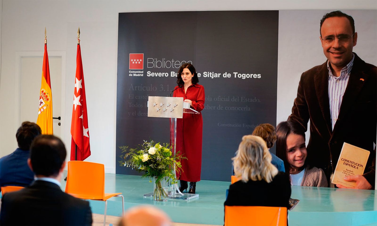 Ayuso y Almeida inauguran la biblioteca que homenajea al abogado Severo Bueno