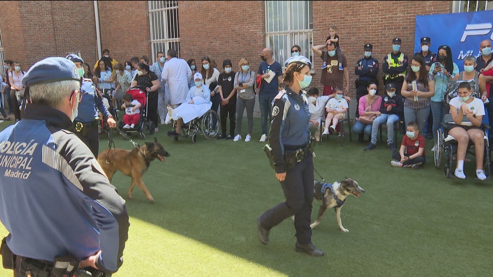 Payasos y Policía Municipal llevan la sonrisa a los niños del Hospital Niño Jesús