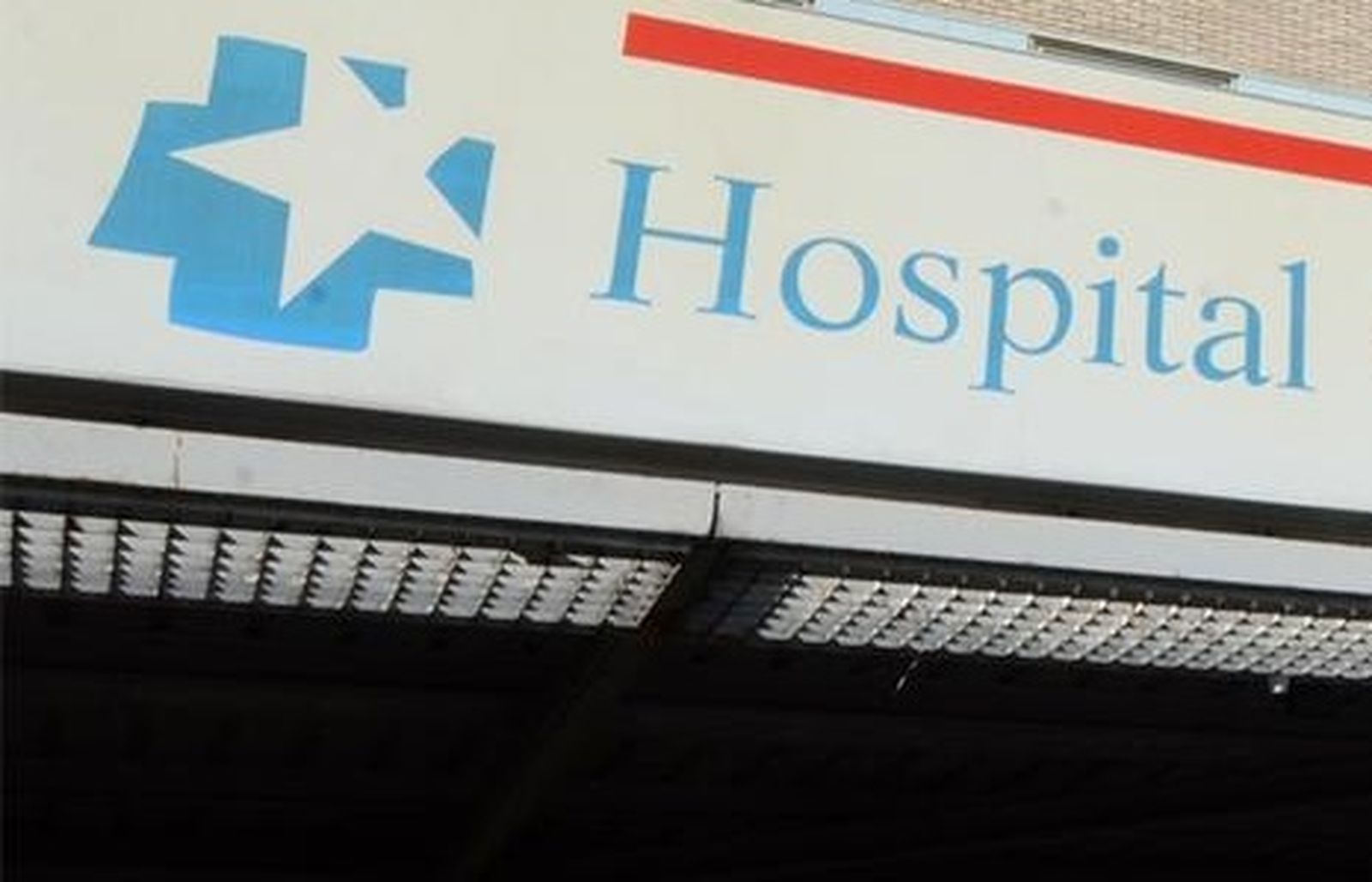 Cartel indicador de un hospital de la Comunidad de Madrid