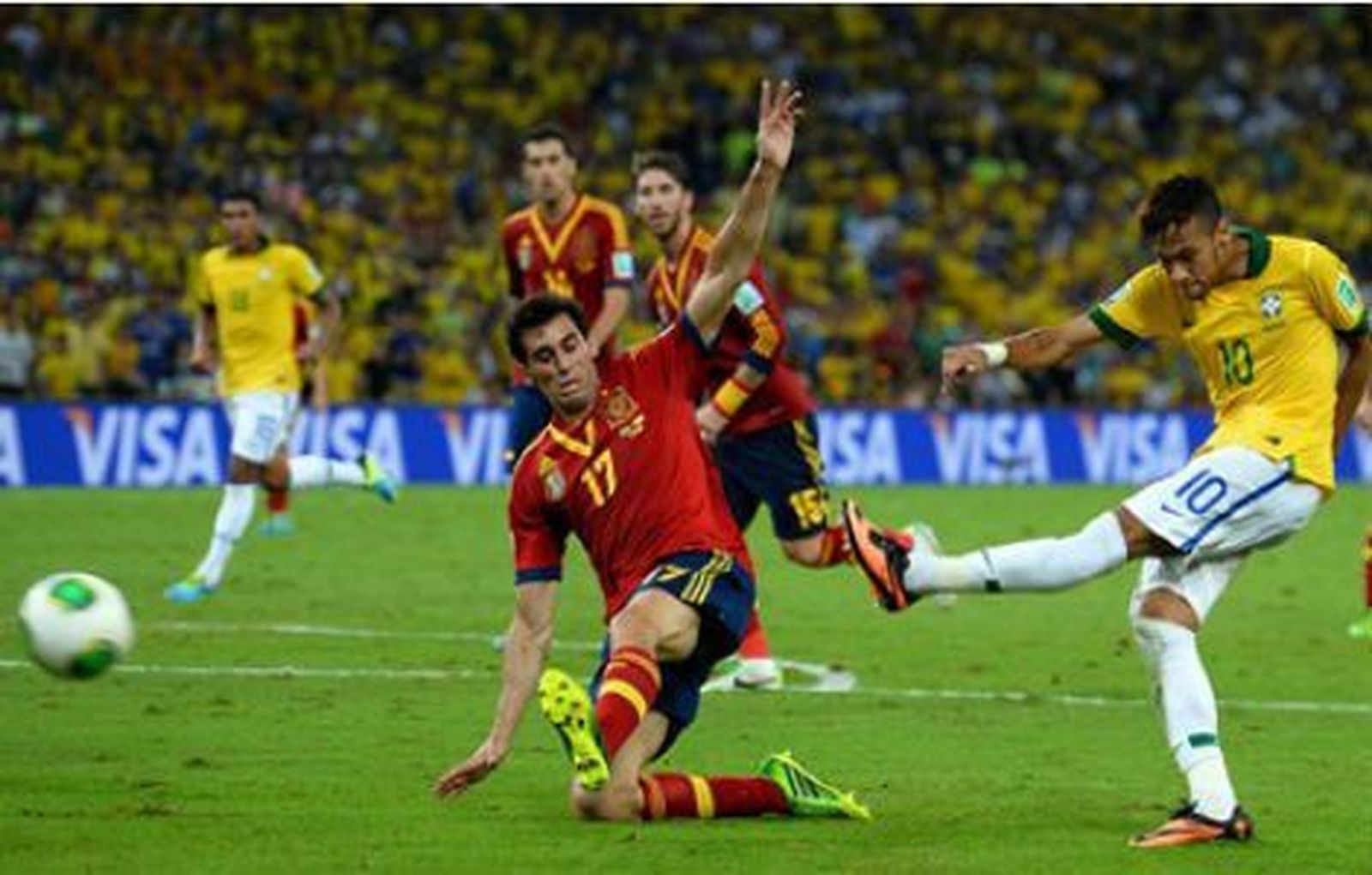 España pierde con Brasil
