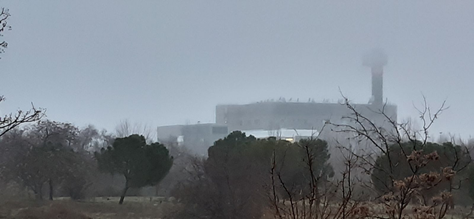 Nieblas matinales en la Ciudad de la Imagen, Pozuelo de Alarcón