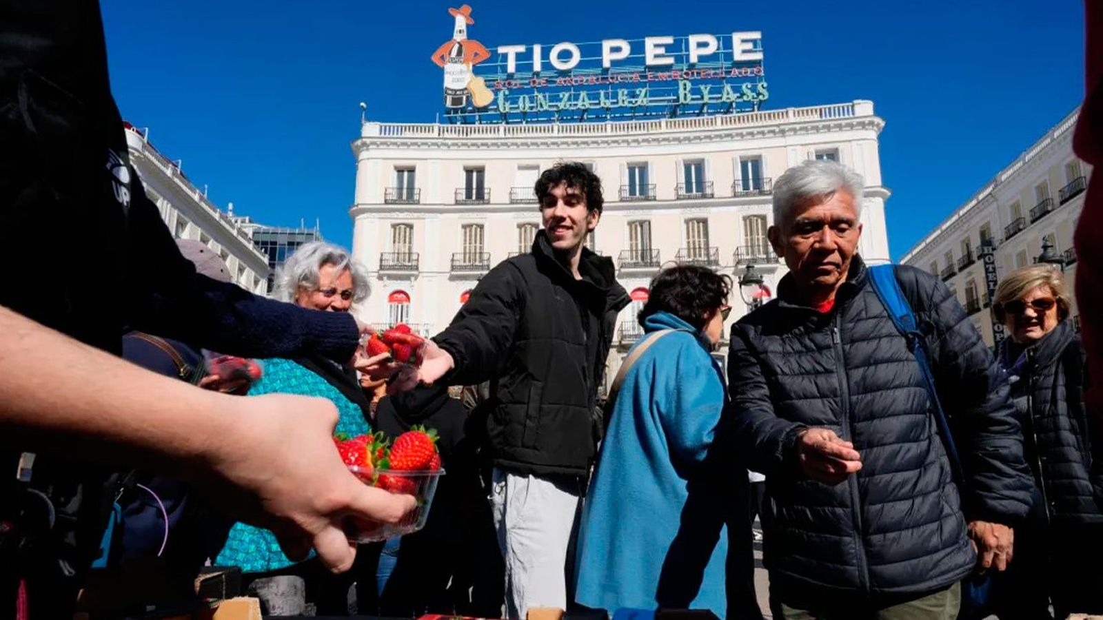 Fresas de Huelva gratis este jueves en la Puerta del Sol