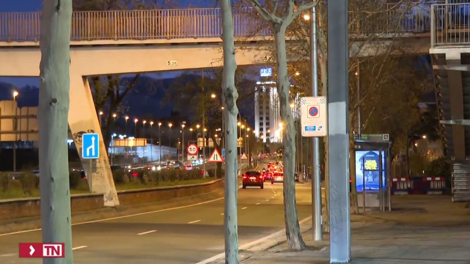 Inicio de obras en la pasarela de la A-2 en la Avenida de Bruselas