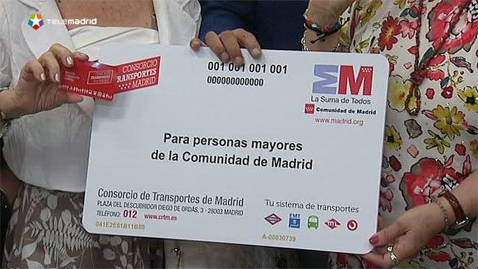Los Mayores de 65 podrán adquirir gratis su tarjeta de transporte hasta 15 de octubre