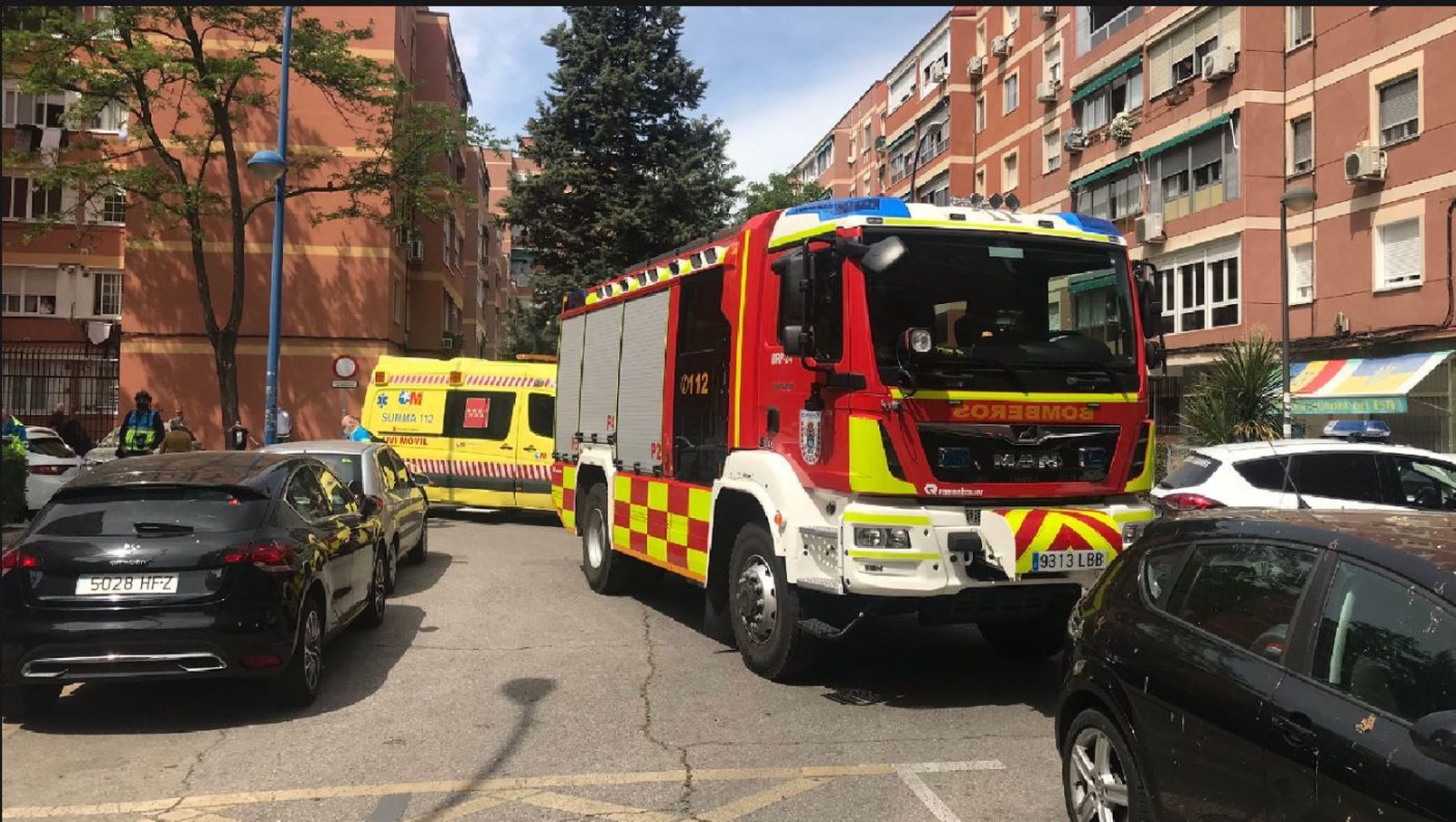 Bomberos en Leganés