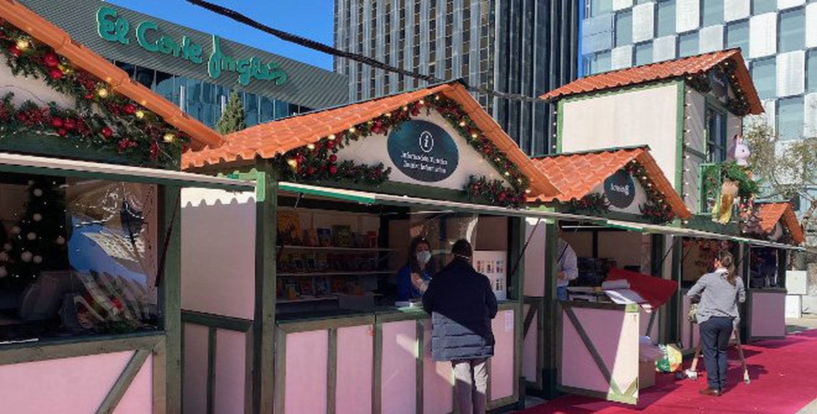 Mercadillo navideño en el Corte Ingles de Castellana