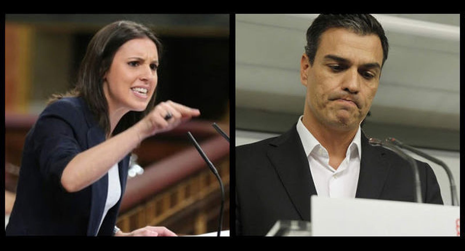 Irene Montero y Pedro Sánchez