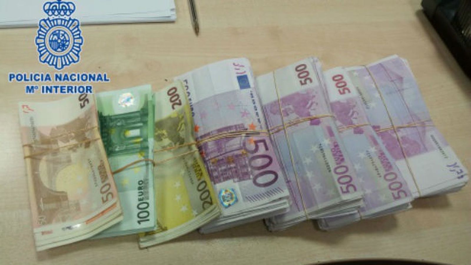 Dinero intervenido por la Policía Nacional. Archivo