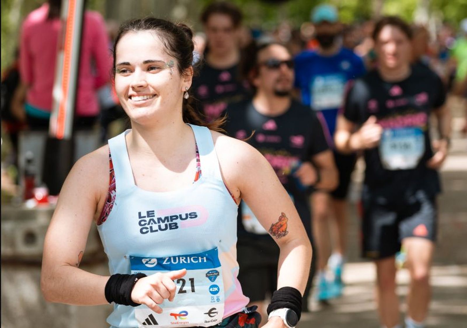 Corredora en el Maratón de Madrid