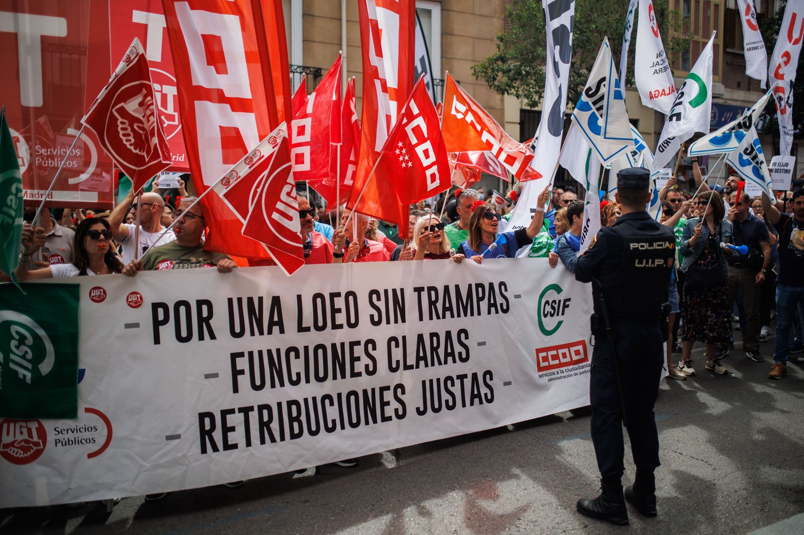 Nueva protesta de funcionarios de Justicia: "Los culpables son Hacienda, Justicia y el Gobierno de Sánchez en su conjunto"