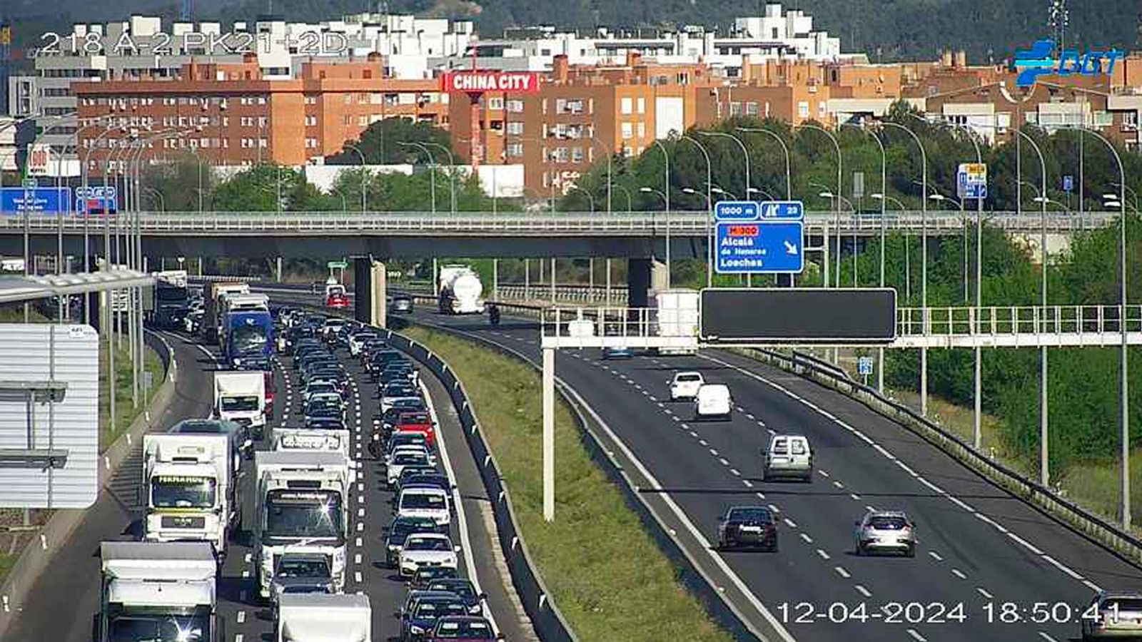 Accidente en la A-2