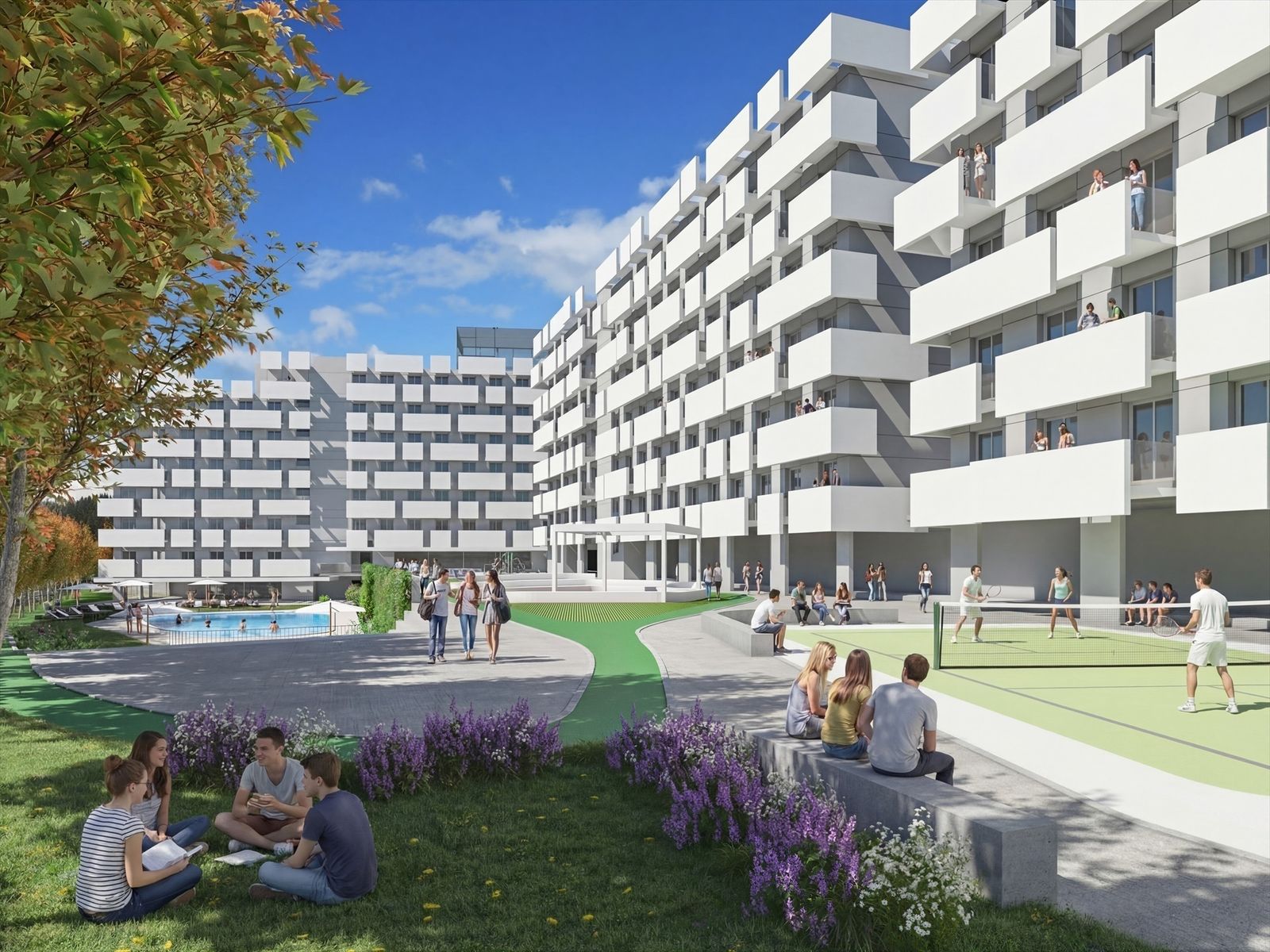 Proyecto de la futura residencia de estudiantes de Móstoles junto a la Universidad Rey Juan Carlos