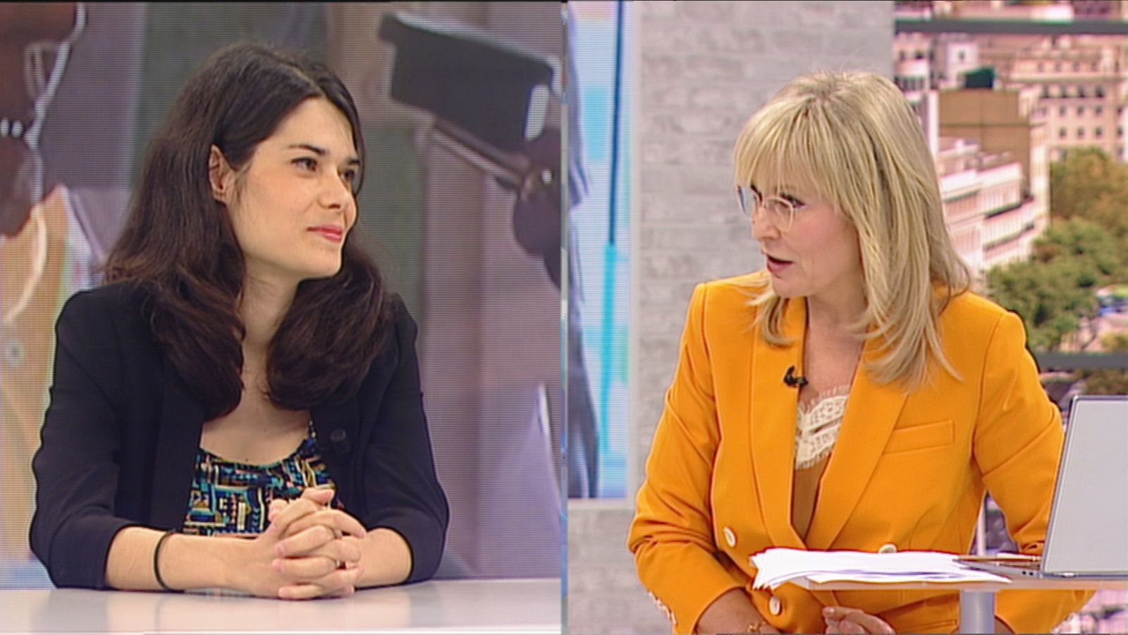 Isabel Serra, durante una entrevista en el espacio 120 Minutos
