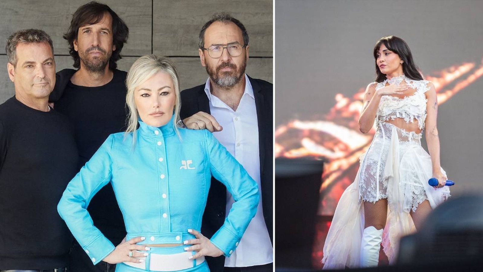 Montaje de Amaia Romero y La Oreja de Van Gogh (i) y Aitana (d)