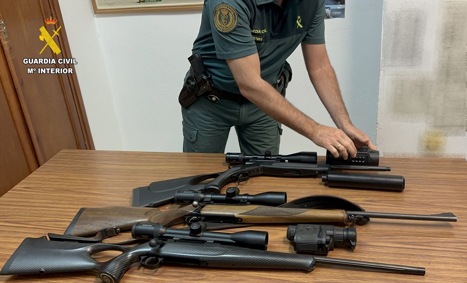 Armas intervenidas por la Guardia Civil