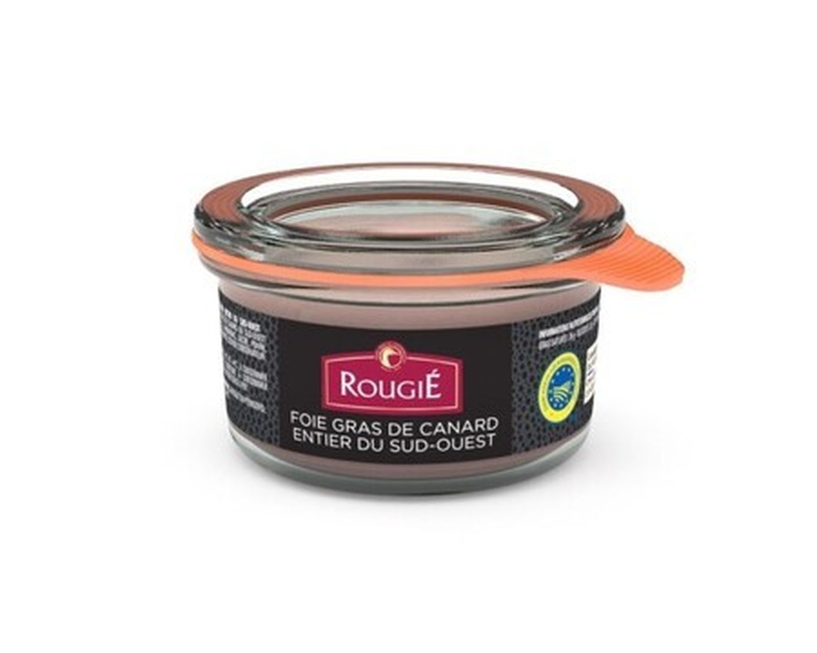 Envase de foie gras de la marca Rougié