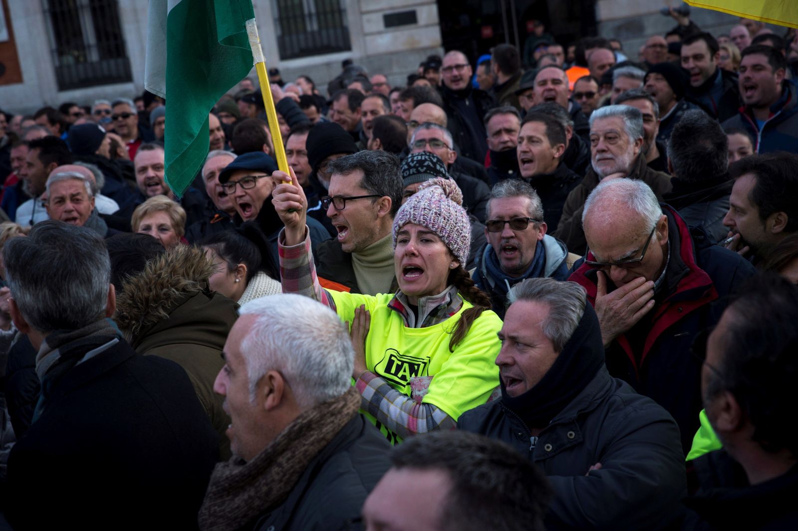 Taxistas en Sol