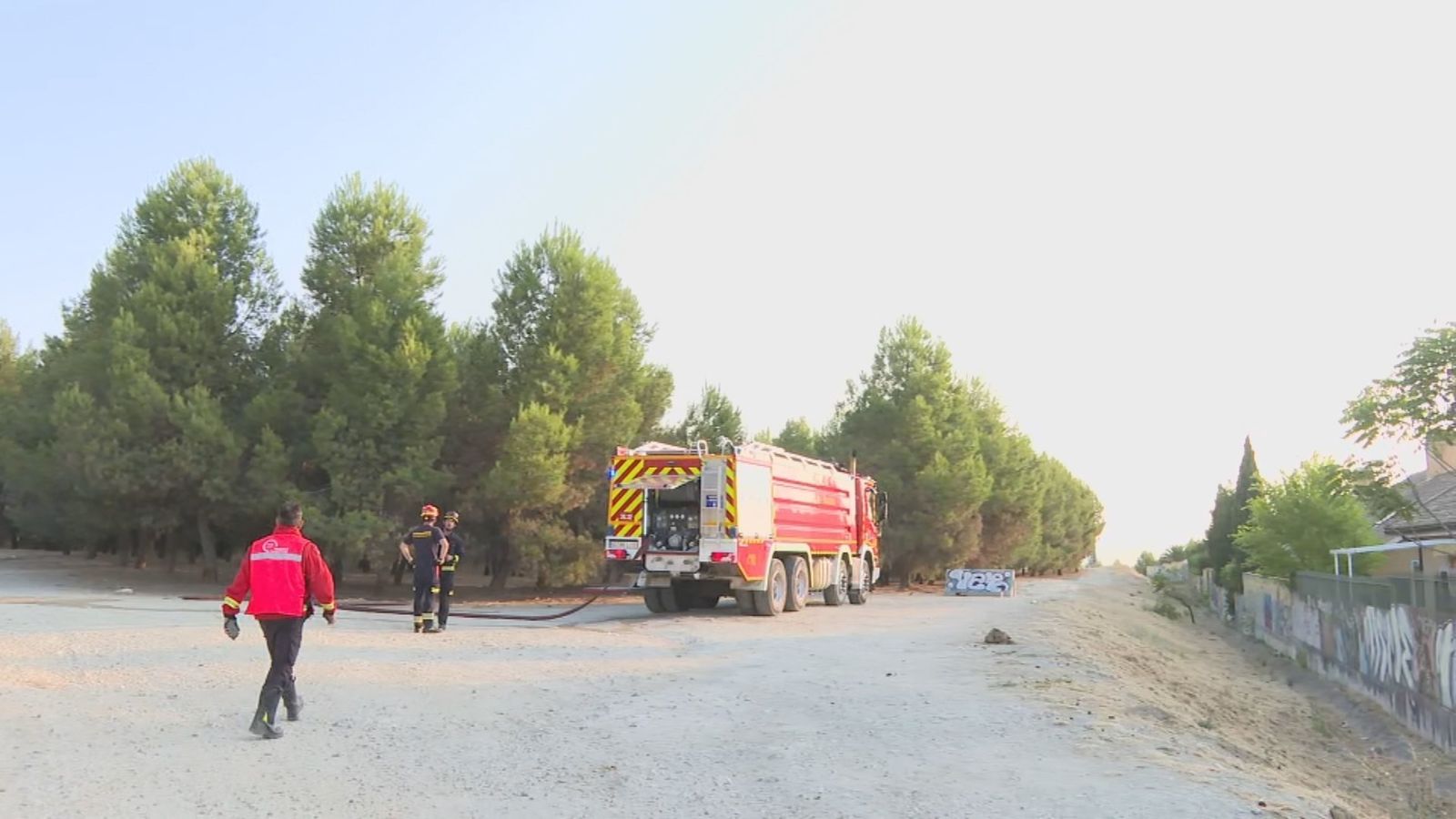 Incendio de pastos en Rivas